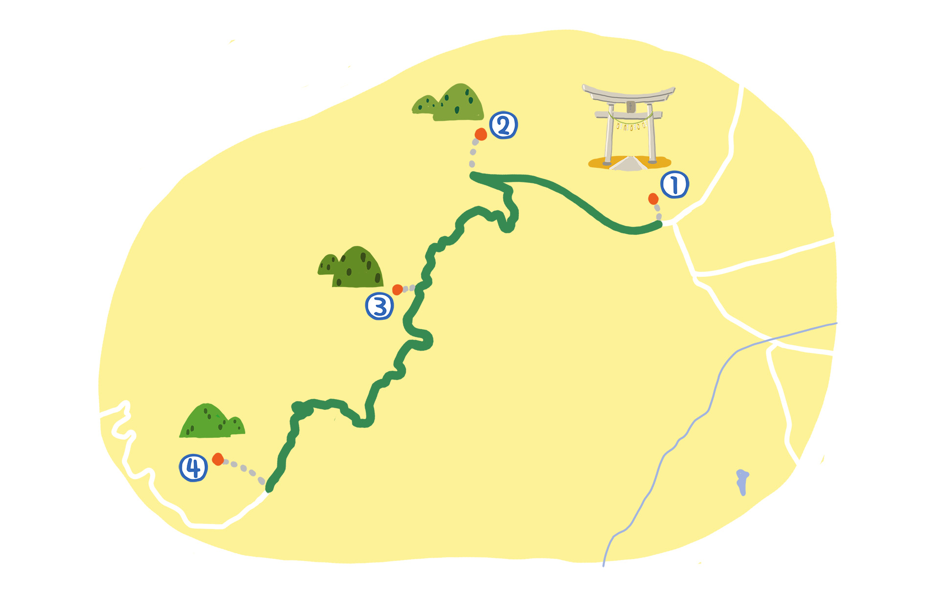 COURSE 8 西山三山で自然満喫・低山ハイクの地図