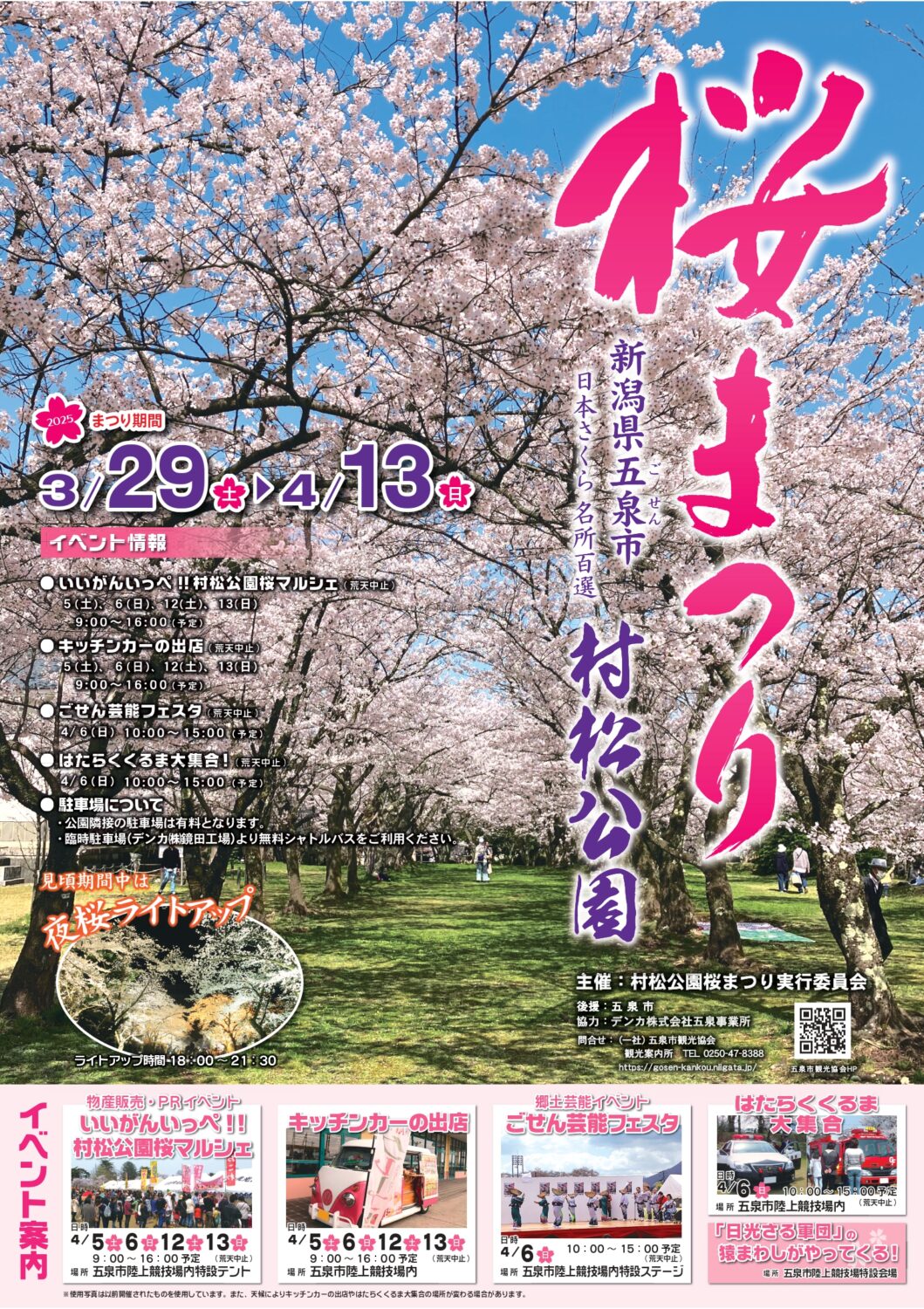 2025 村松公園桜まつり開催のお知らせ